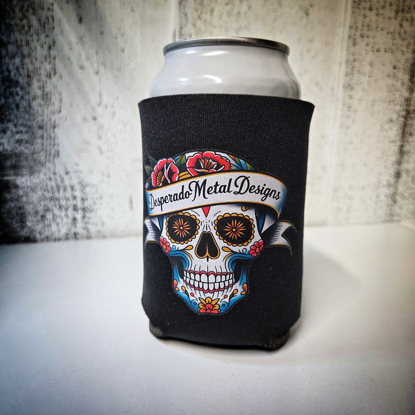 Floral Sugar Skull Koozie