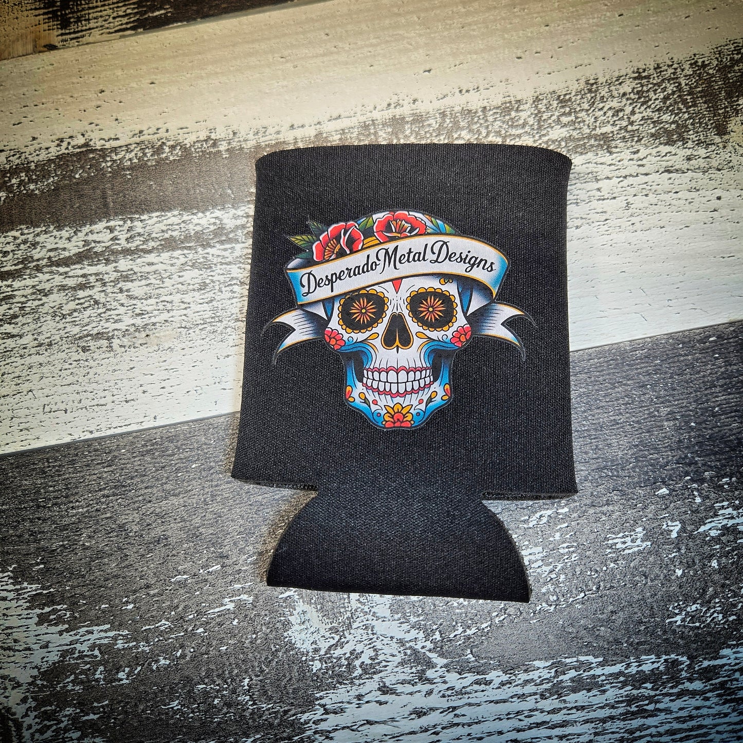 Floral Sugar Skull Koozie