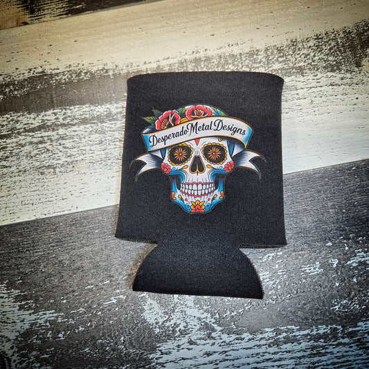 Floral Sugar Skull Koozie